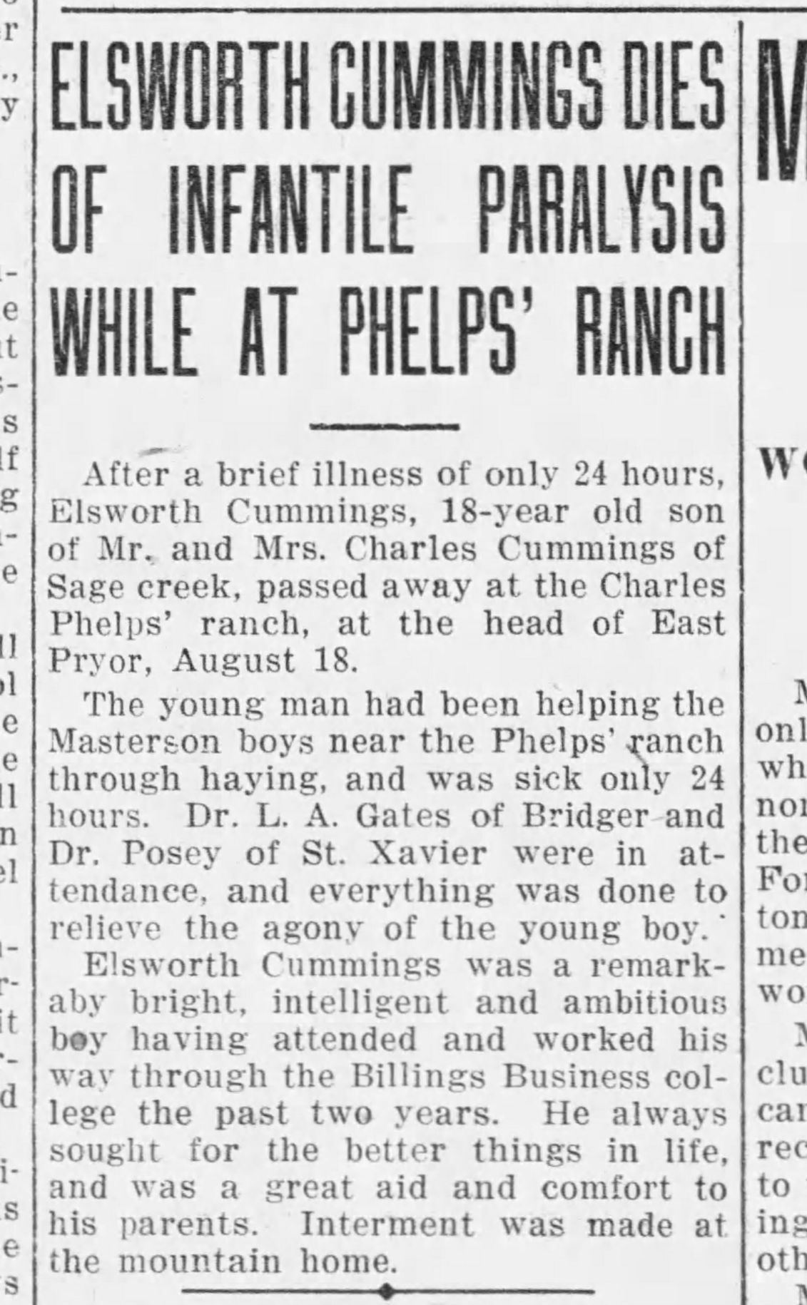 Ellsworth's death